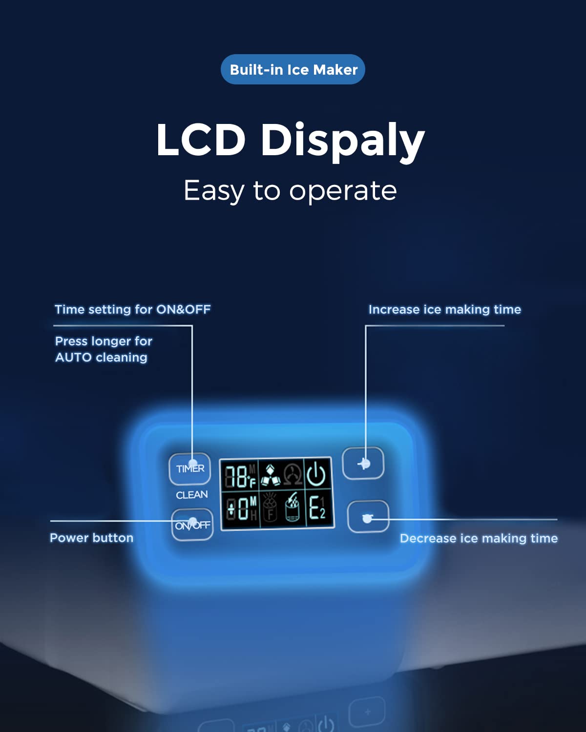 ADT 80lbs Daily untercounter Built in Commercial ice Maker ice Maker Machine freestanding ICE Maker