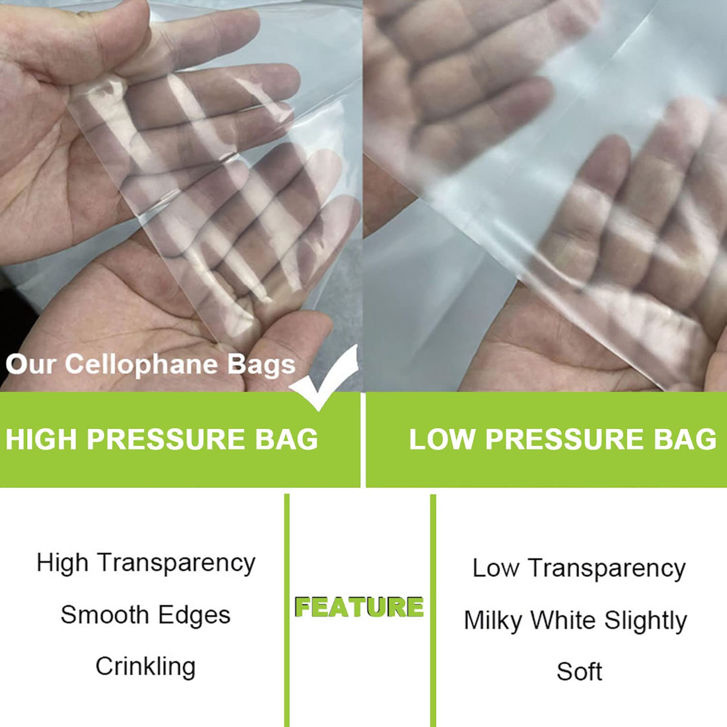 Zcintert Clear Cello Cellophane Treat Bags, 200 Pcs - 3.9" x 5.9"(2mils), Plastic Gift Bags for Candy, Party Favor, Cookies, Candies Packaging, with 4” Twist Ties