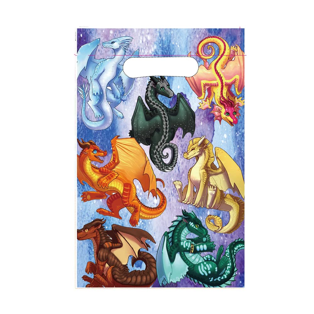 RATHIRA 40 Pack Wings Fire Party Gift Bags Treat Candy Goodie Bags for Dragon Theme Birthday Party Decorations Wings of Fire Dragon Baby Shower Party Supplier