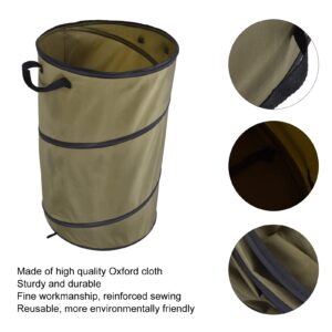 TEUOPIOE Collapsible Trash Can - Pop Up 30 Gallon Trashcan for Garbage with Pull Ring Latch Outdoors - Ideal for Camping Recycling and More