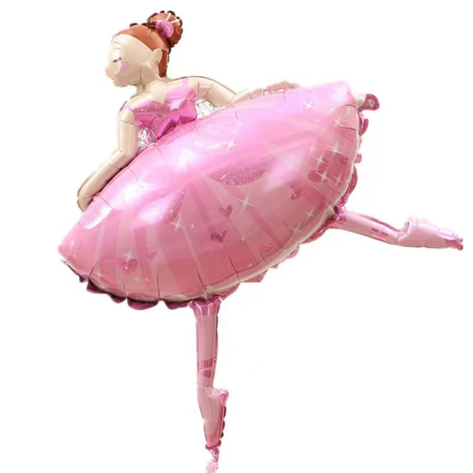 2PCS Pink Ballet Dancing Girl Foil Balloon Aluminum Foil Mylar Helium Party Balloon for Birthday Party Decoration Wedding Baby Shower Ballet Dancing Themed Party