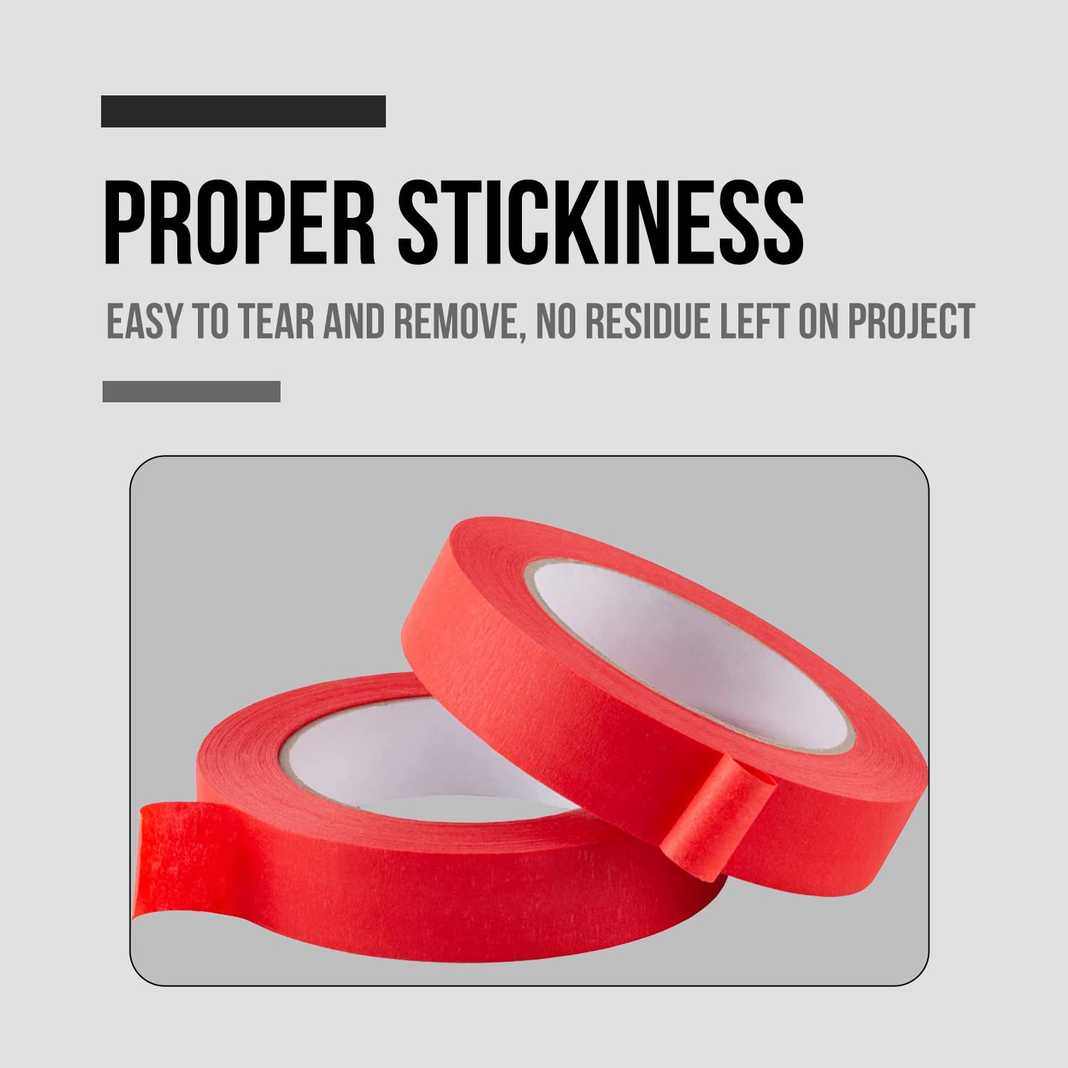 Lichamp 4 Pack Red Painters Tape 1 inch, Red Masking Tape 1 inch x 55 Yards x 4 Rolls (220 Total Yards)