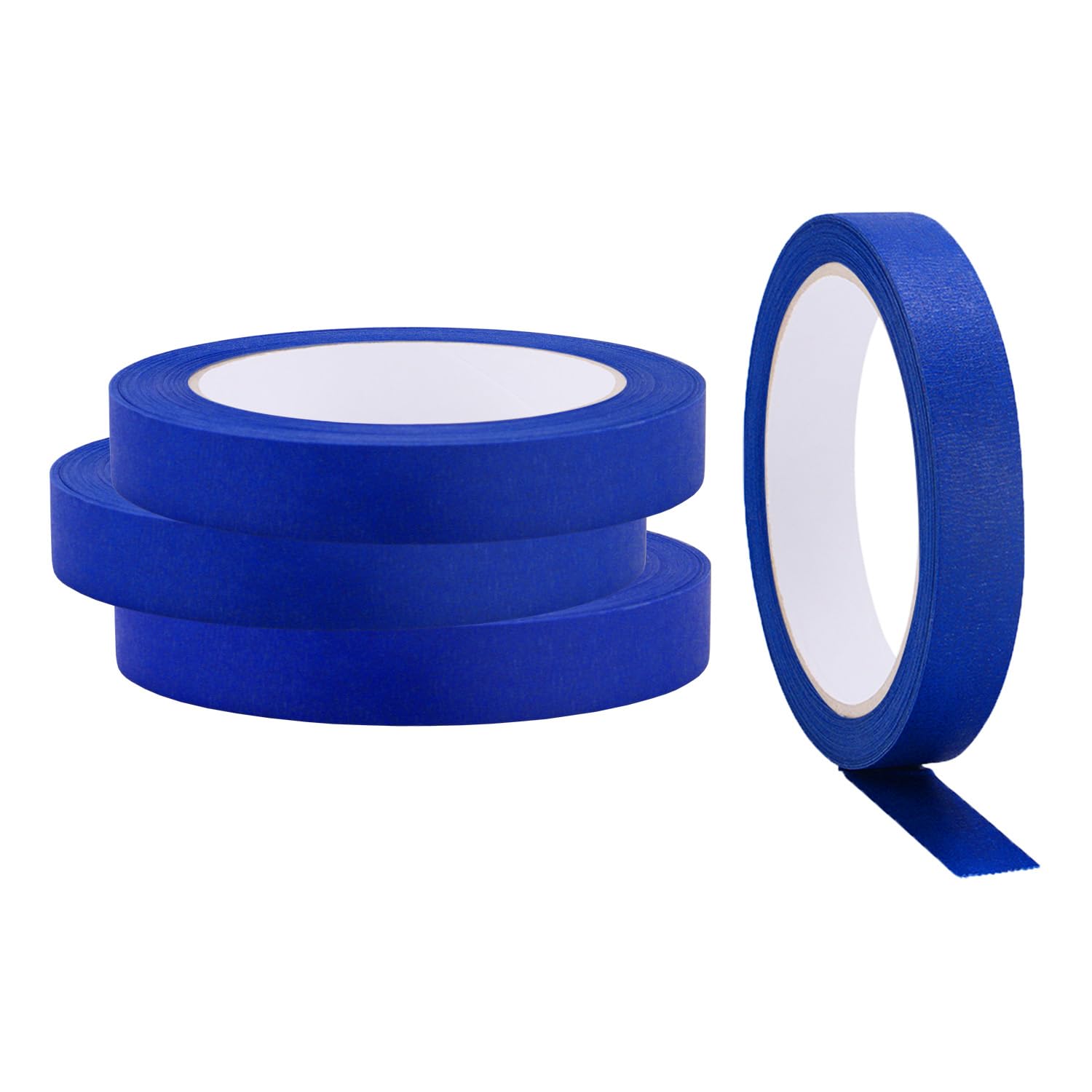 Lichamp Blue Painters Tape 3/4 inch, 4 Pack Blue Masking Tape 3/4 inch x 55 Yards x 4 Rolls (220 Total Yards)