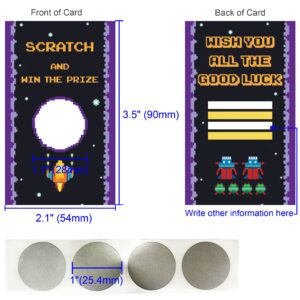 MR-LABEL 100 PCS Scratch Off Stickers Cards-DIY Coupon for Business- Scratch to Win Cards – Scratch Notes-Blank Gift Certificates for Spa Beauty Makeup Hair Salon, Christmas Birthday Holiday (Game)