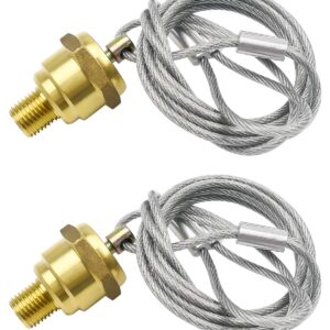 2 Pack of ¼” NPT Air Tank Drain Valve with 60" Cable, Air Brake Reservoir Drain Valve Air Compressor Drain Valve For Semi Trucks Replaces Haldex 12105 N3613AD