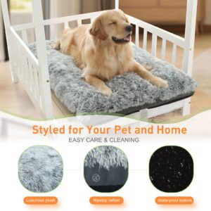 KISYYO Fixable Deluxe Plush Dog Bed or Cat Bed Ideal for Mini Pets or XXS Dog Breeds, Fits for 18-Inch Dog Crate, Easy Maintenance Machine Wash & Dry, 18 x 12 x 3 Inches, Grey