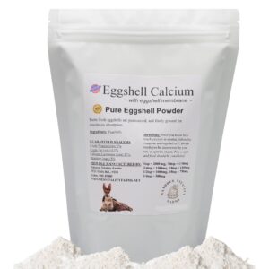 8 oz pure u.s.a. eggshell powder for dogs/cats, calcium supplement with membrane, finely ground egg shells