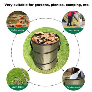 TEUOPIOE Collapsible Trash Can - Pop Up 30 Gallon Trashcan for Garbage with Pull Ring Latch Outdoors - Ideal for Camping Recycling and More