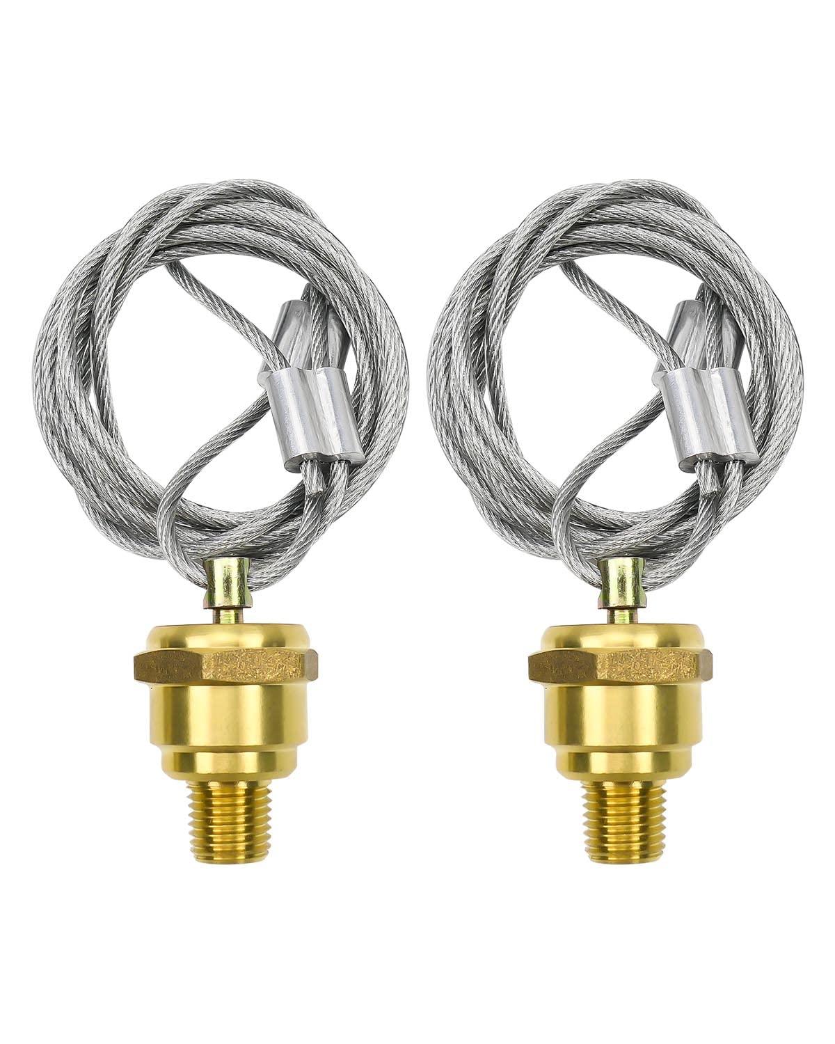 2 Pack of ¼” NPT Air Tank Drain Valve with 60" Cable, Air Brake Reservoir Drain Valve Air Compressor Drain Valve For Semi Trucks Replaces Haldex 12105 N3613AD