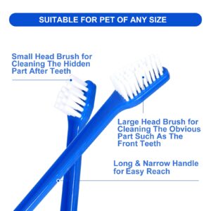 Newday Dog Toothbrush Set of 8 - Dual Headed, Dental Hygiene Convenient Soft Toothbrush to Clean pet Teeth, Dog Tooth Brushes for Small to Large Dogs, Cats, and Most Pets, Teeth Brush in Bulk