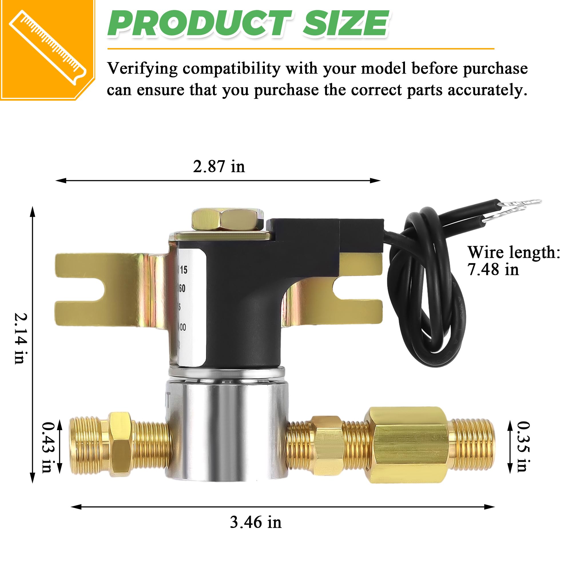 Techecook 990-53 990-46 Humidifier Solenoid Valve Assembly Compatible with GeneralAire Humidifiers 990-53 990-46 1137 1042 1042LH 1042L 7014 Solenoid Valve - 24V Humidifier Water Valve