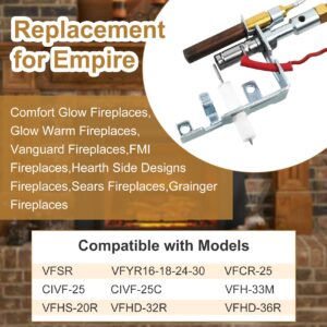 Aowoil 14D0477 Vent Free Gas Log, ODS Pilot Assembly, LP Propane Gas Fireplace Compatible with Empire FMI etc, Part Number LPG8414 LPG8404 PP225 R3623 14D0477 103778-01