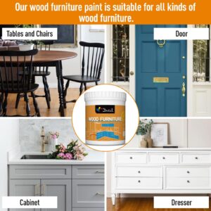 DWIL Acrylic Wood Paint for Furniture - Semi-Gloss Paint Suitable for Wood Surface Renovation, Water-Based All match Paint, Non-Toxic & Odorless, Eco-Friendly & Healthy (32OZ, White)