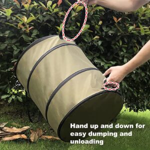 TEUOPIOE Collapsible Trash Can - Pop Up 30 Gallon Trashcan for Garbage with Pull Ring Latch Outdoors - Ideal for Camping Recycling and More