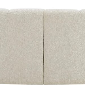 Meridian Furniture 643Cream-4PC Infinity Collection Modern | Contemporary Upholstered 4pc Modular Sectional with Luxurious Deep Channel Tufting, Cream, 148" W x 59" D x 32.5" H