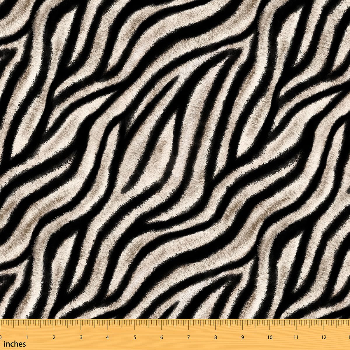 Zebra Skin Pattern Fabric by The Yard for Chairs African Wild Animal Upholstery Fabric for Arts DIY Black and White Stripes Decorative Waterproof Outdoor Fabric(No Real Fur),1 Yard