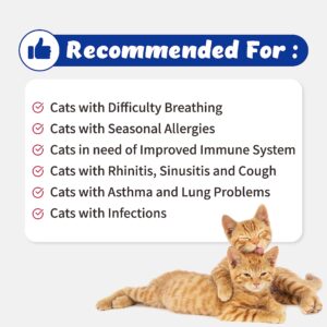 Branvine Respiratory Guardian for Cats - Supports Lung Health, Nasal, Bronchial and Oxygen, Vegan Bacon Flavor (117g) with Quercefit® and Respiratory Probiotics