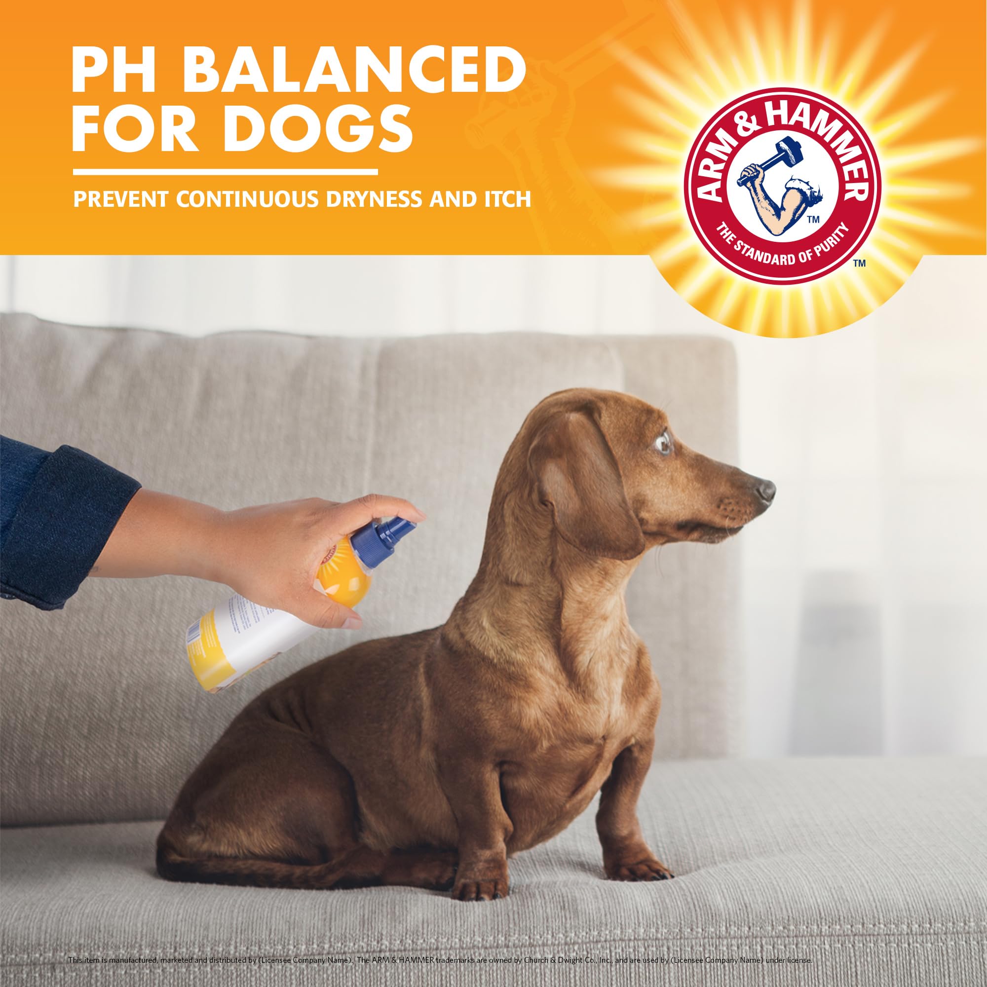 Arm & Hammer for Pets Itch Relief Spray for Dogs - Dog Itch Relief with Baking Soda Chamomile & Peppermint Scent - Professional Dog Skin Care Spray - Anti Itch Spray for Dog, Itchy Dog Skin Relief 8oz