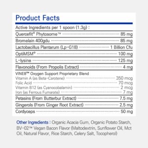 Branvine Respiratory Guardian for Cats - Supports Lung Health, Nasal, Bronchial and Oxygen, Vegan Bacon Flavor (117g) with Quercefit® and Respiratory Probiotics