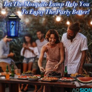 AOSION-Bug Zapper Outdoor,4200V Electronic Mosquito Zapper,Fly Zapper with Mosquito Control Paper,18W UVA Mosquito Lamp,High Powered Waterproof Insect Killer for Indoor, Kitchen, Patio, Backyard.