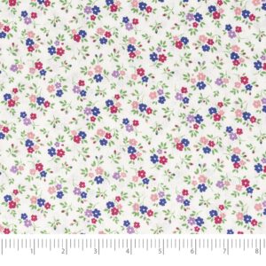 Singer Fabric, 100% Cotton, 5 Pieces Bundle, Purple Floral Field