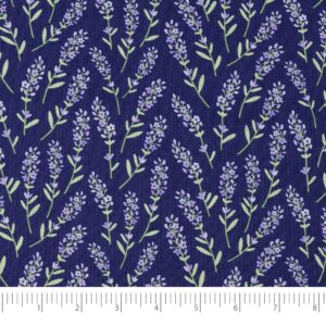 Singer Fabric, 100% Cotton, 5 Pieces Bundle, Purple Floral Field