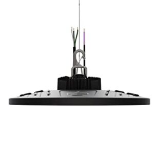 Lithonia Lighting CPRB ALO14 UVOLT SWW9 80CRI DBL LED Round High Bay with Switchable Color Temperature and Adjustable Light Output Switch, Multi-Volt 120-347V, 15-Inch, Black