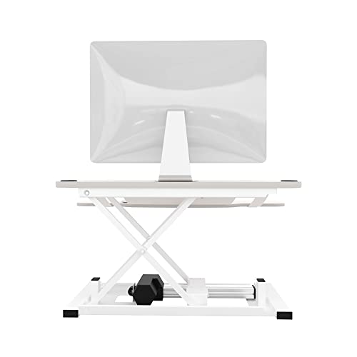 VERSADESK® PowerPro Elite 48” x 24" – App Controlled X-Large Electric Standing Desk Converter w/USB Charging Port. Raises up to 20”. Fully Assembled – Includes LED Lights. Supports 80 lbs. – White