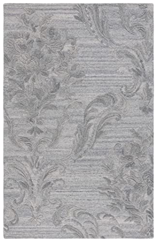 SAFAVIEH Jardin Collection Accent Rug - 3' x 5', Grey, Handmade Wool, Ideal for High Traffic Areas in Entryway, Living Room, Bedroom (JAR732G)