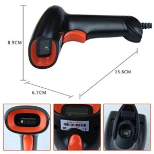 YANZEO Wireless 2.4G Barcode Scanner USB Portable DM QR Code Pos Laser Handheld 2D Barcode Reader for Office,Books, Warehouse,Store