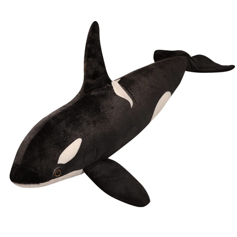 pangcangshu Nice Simulation Killer Whale Plush Toys Stuffed Orcinus Orca Fish Doll Shark Cartoon Soft Sleep Pillow Kids Girls Baby Easter, Thanksgiving, Christmas, New Year's Gifts (29 inch)