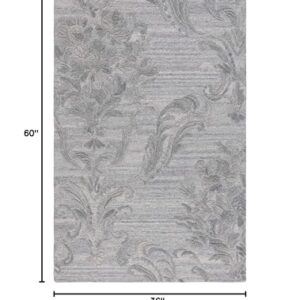 SAFAVIEH Jardin Collection Accent Rug - 3' x 5', Grey, Handmade Wool, Ideal for High Traffic Areas in Entryway, Living Room, Bedroom (JAR732G)