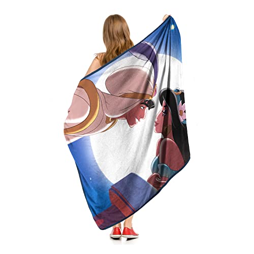 Northwest Aladdin Micro Raschel Throw Blanket, 46" x 60", Moonlight Lovers