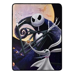 northwest nightmare before christmas micro raschel throw blanket, 46" x 60", full moon madness