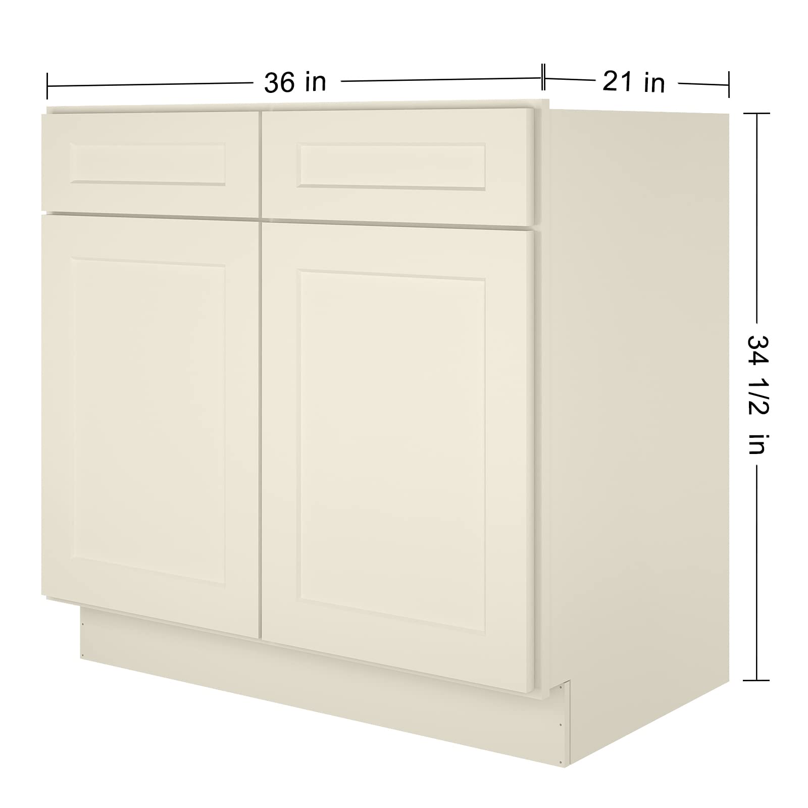 LOVMOR 36" Bathroom Vanity, Kitchen Base Cabinet, Single Sink Storage Unit, Pedestal Sink Storage Cabinet, Large Capacity for Laundry Room, Kitchen, Shower Room & Utility Room