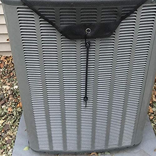 Air Conditioner Covers for Outside Units Central Ac Cover Leaf Guard Heavy Duty Mesh AC Defender for Outdoor Square Units, All Season Black ( 32 x 32 inch Mesh)