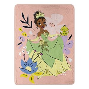 northwest princess and the frog micro raschel throw blanket, 46" x 60", blossoming tiana