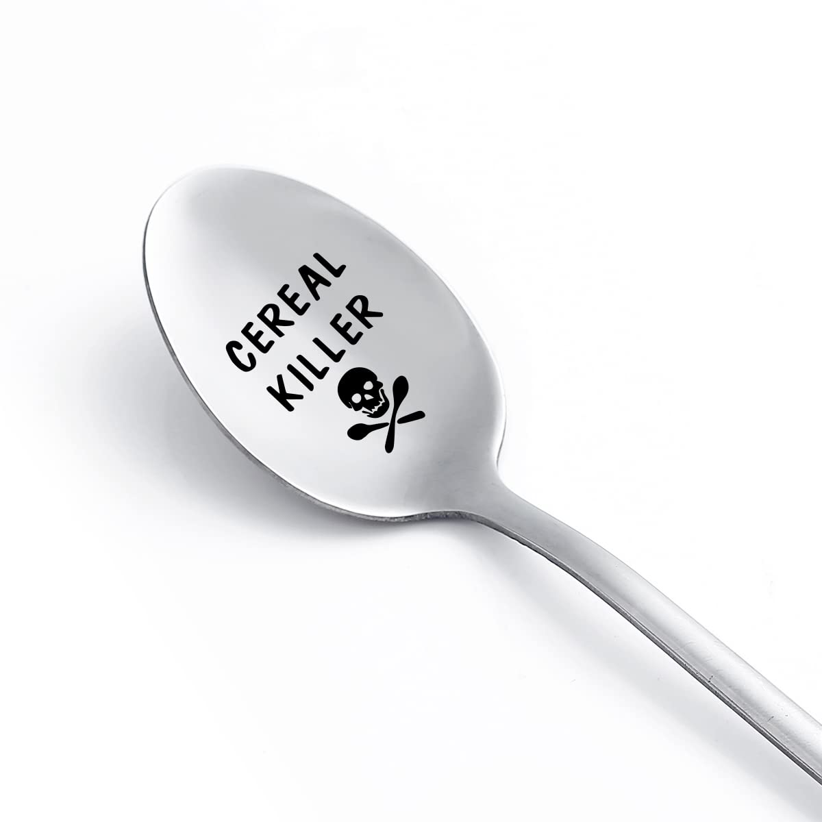 Gifts for Dad Laser Engraved Cereal Killer Spoon Scoop, Real Deal for Cereal Lover, Dad Christmas Gifts for dad men Funny Engraved Stainless Steel Spoon Shovel