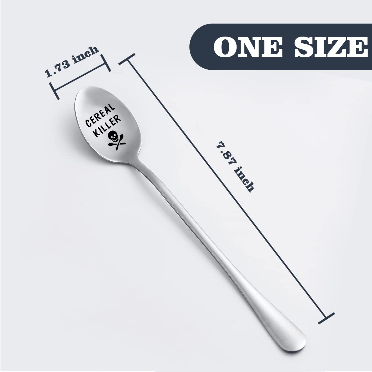 Gifts for Dad Laser Engraved Cereal Killer Spoon Scoop, Real Deal for Cereal Lover, Dad Christmas Gifts for dad men Funny Engraved Stainless Steel Spoon Shovel