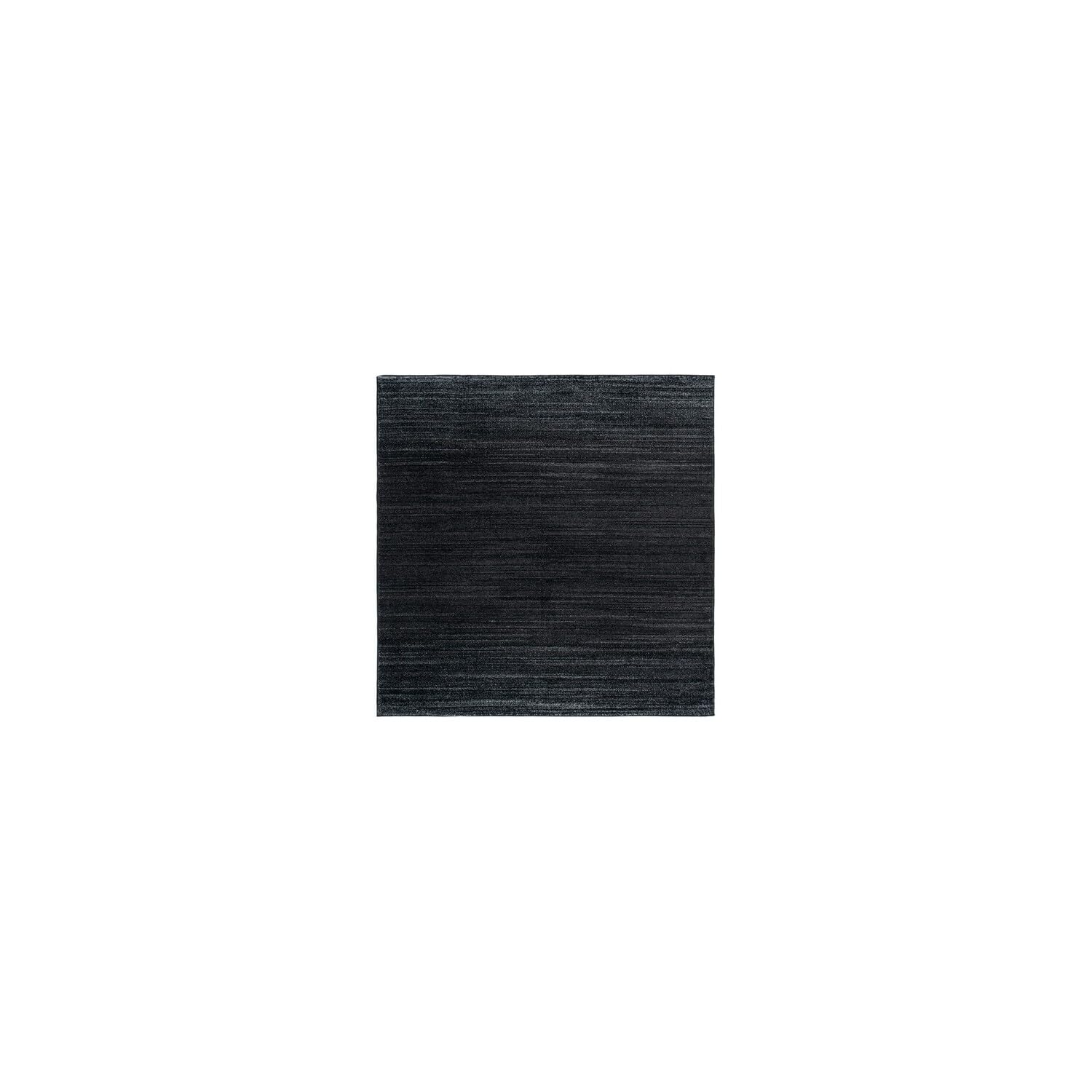 SAFAVIEH Adirondack Collection Area Rug - 4' Square, Black & Grey, Modern Design, Non-Shedding & Easy Care, Ideal for High Traffic Areas in Living Room, Bedroom (ADR284F)