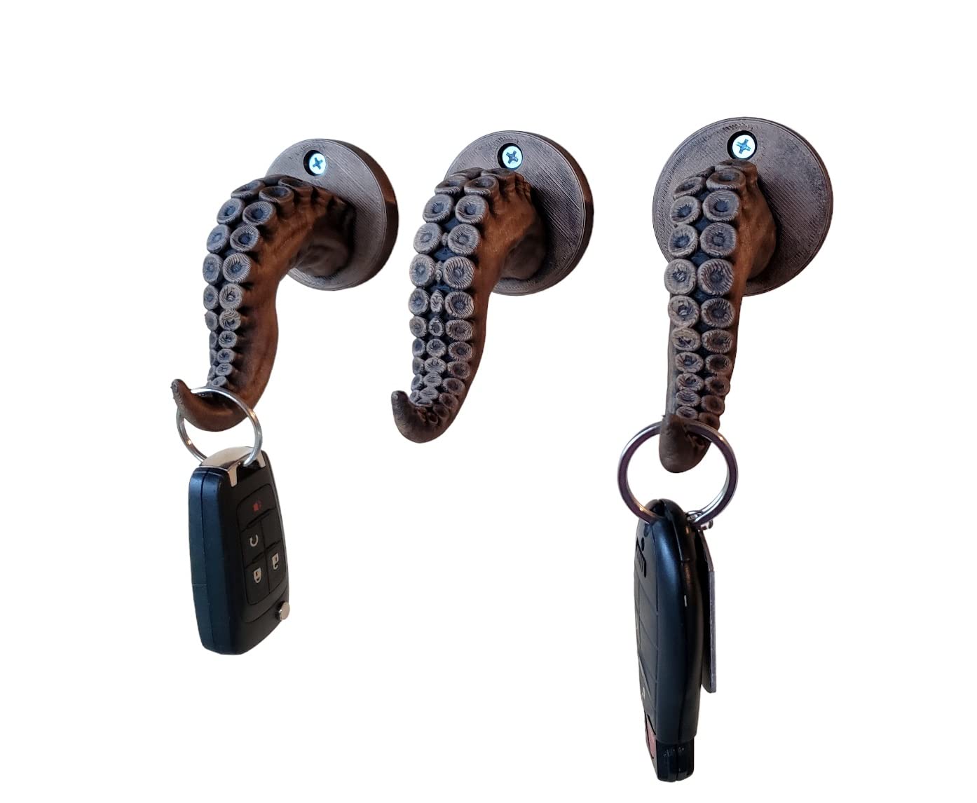 3 Piece Tentacle Hook Set Octopus Hangers Towel hooks antique bronze finish