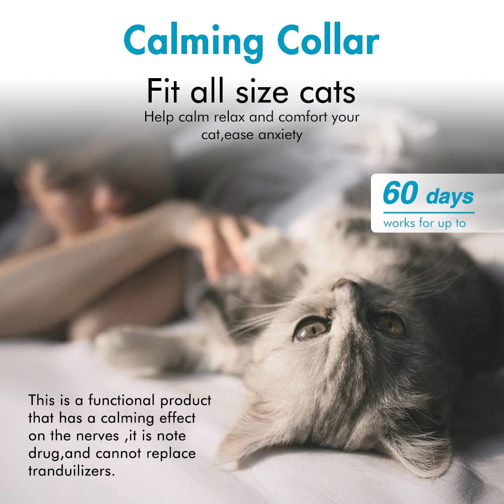 Calming Collar for Cats 3 Pack Efficient Relieve Anxiety Stress - 60 Days Long Lasting Cat Pheromone Collar and Cat Calming Collar for Anxiety GAAMS