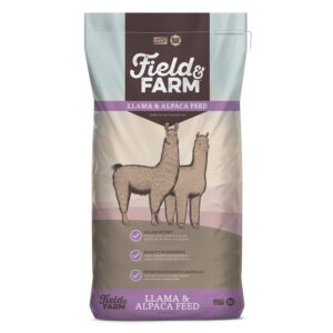 kent field and farm llama and alpaca pellet feed | optimum vitamins and nutrience, balanced diet, ingredients | 50 pound bag