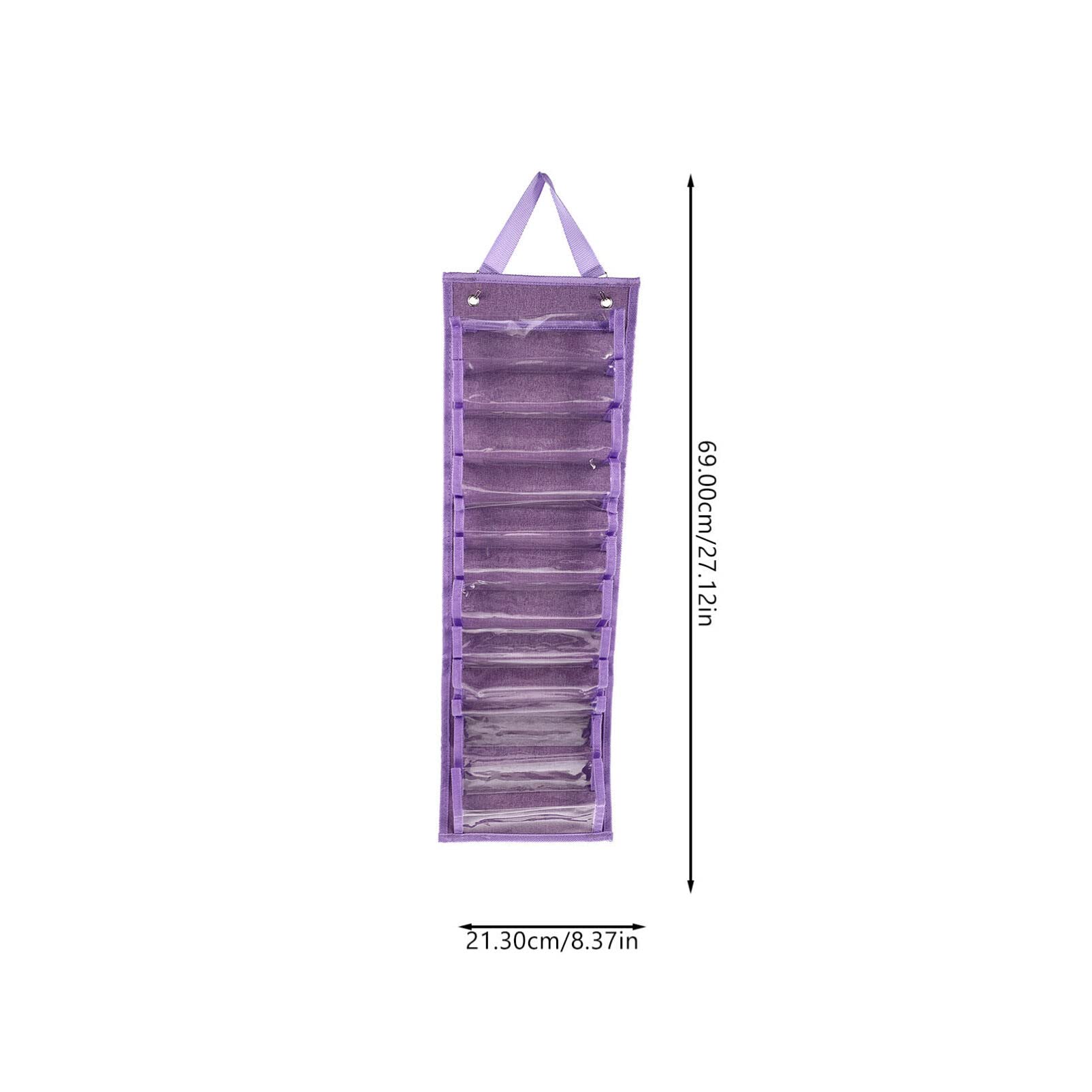 EXCEART Shelf Bracket Vinyl Roll Holder Vinyl Roll Storage Rack 12 Compartments Wall Mount Over The Door Craft Vinyl Storage Organizer Wrap Organizer for Closet Purple Jewelry Holder Stand