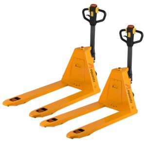 aequanta 2-pieces electric pallet jack 3300lbs capacity economy pallet jack lithium battery mini type jack 48" x27" fork