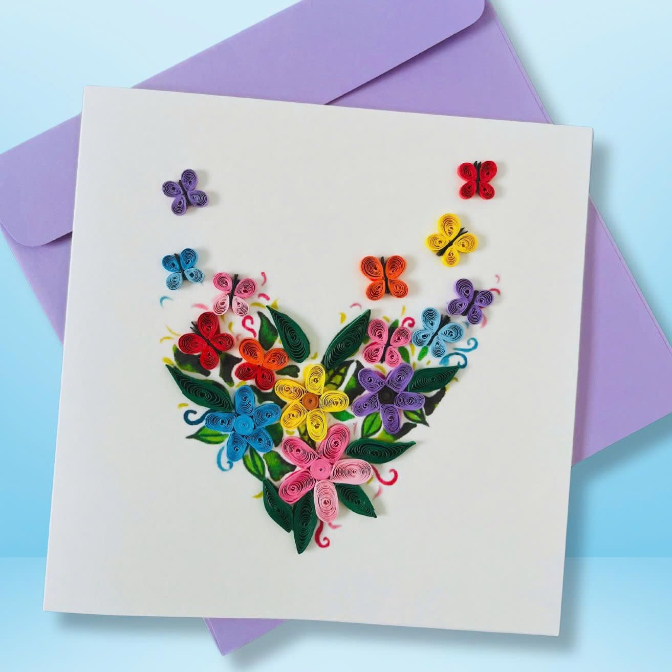 Quilling Card 3D Greeting Cards, handmade Quilling Cards birthday card, handcrafted cards for all occasions, Heart