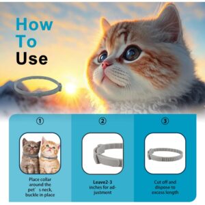 Calming Collar for Cats 3 Pack Efficient Relieve Anxiety Stress - 60 Days Long Lasting Cat Pheromone Collar and Cat Calming Collar for Anxiety GAAMS