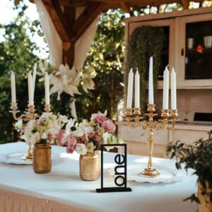 Wooden Wedding Table Numbers 1-10 - Black Table Numbers Signs Decoration Banquet Party Wedding Bride Shower Restaurant Reception Office (Black, 6-10)