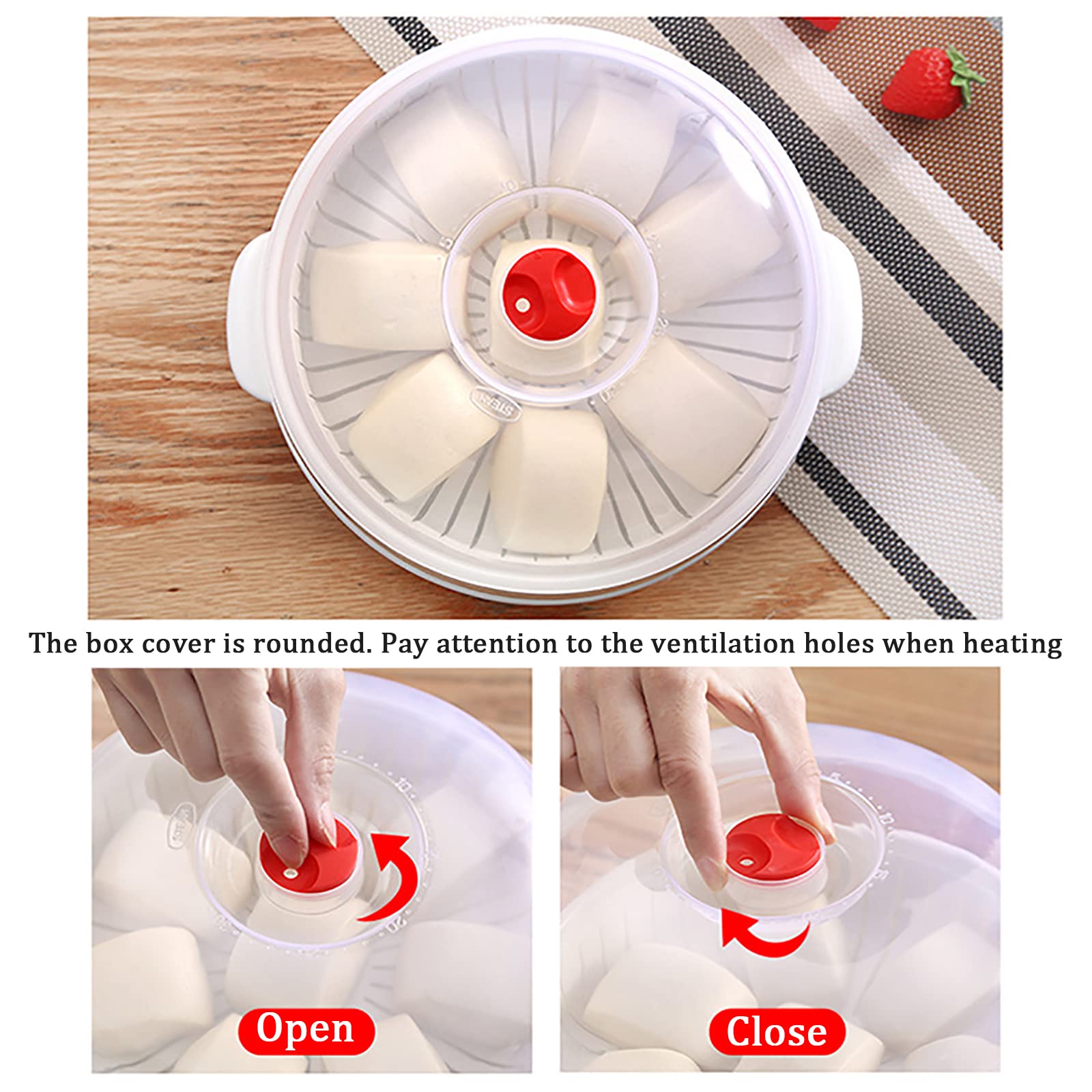 PYSUL Microwave Steamer for Vegetables, Veggie Steamer, Micro Cookware, Microwave Heating Bowl, Steamer for Cooking, Steamer Bowls for Microwave