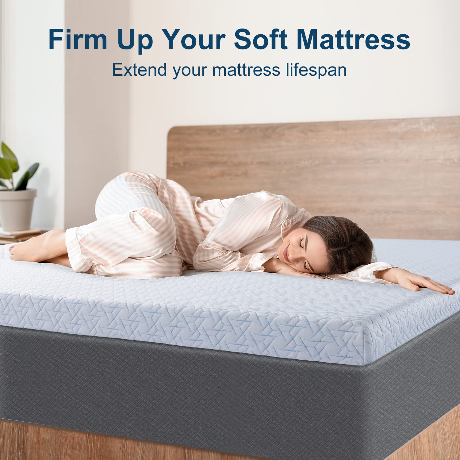 Maxzzz 4 Inch Mattress Topper Full - Cool Gel Memory Foam Mattress Topper Extra Firm Bed Topper with Cover, Hard Mattress Topper for Back Relax, CertiPUR-US Certified